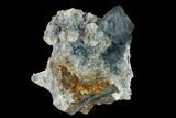 Teal Fluorite Crystals on Quartz - Fluorescent! #132797-1